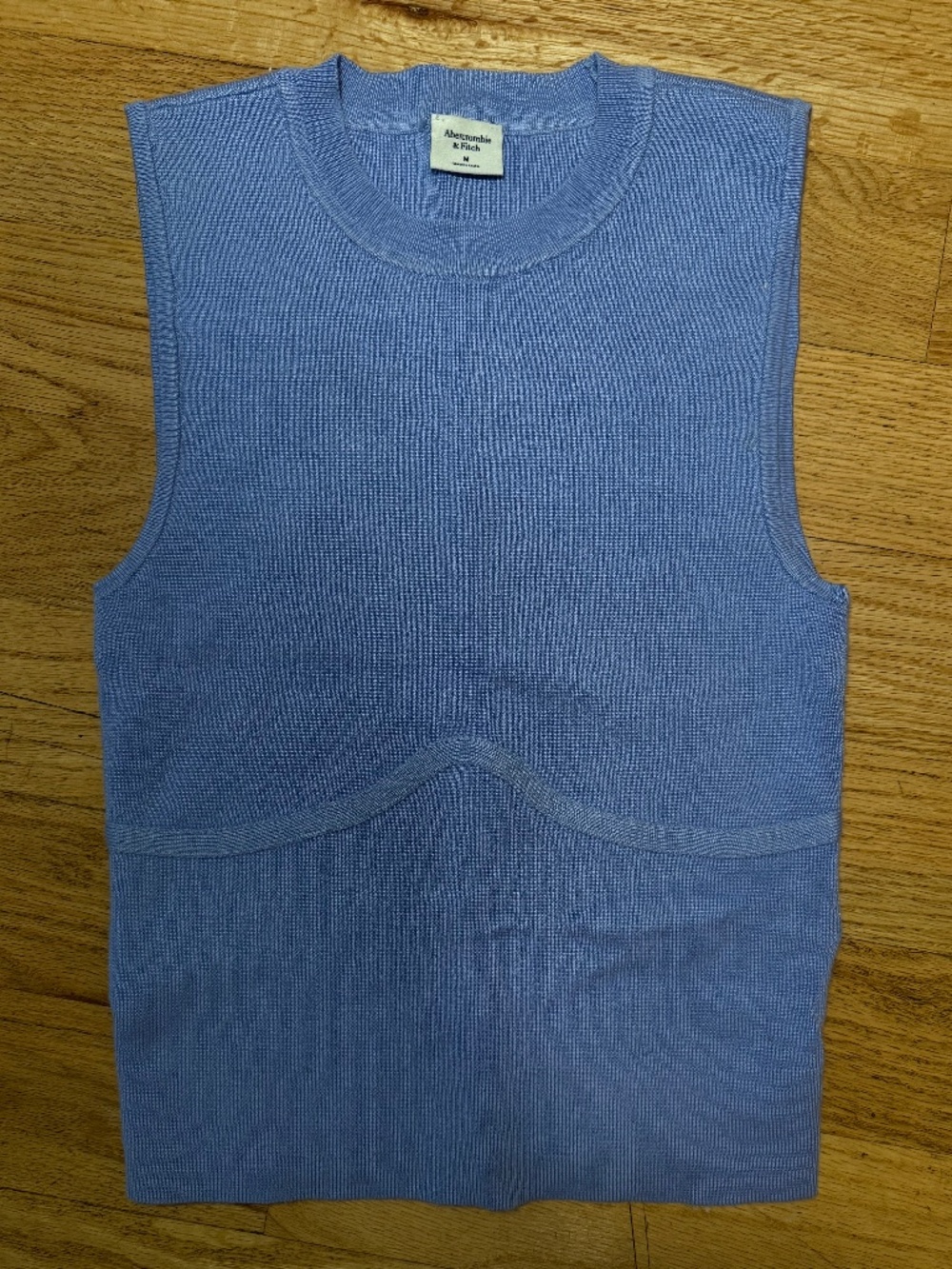 Abercrombie & Fitch Periwinkle Underbust Corest Seam Sweater Vest M Knit Shell